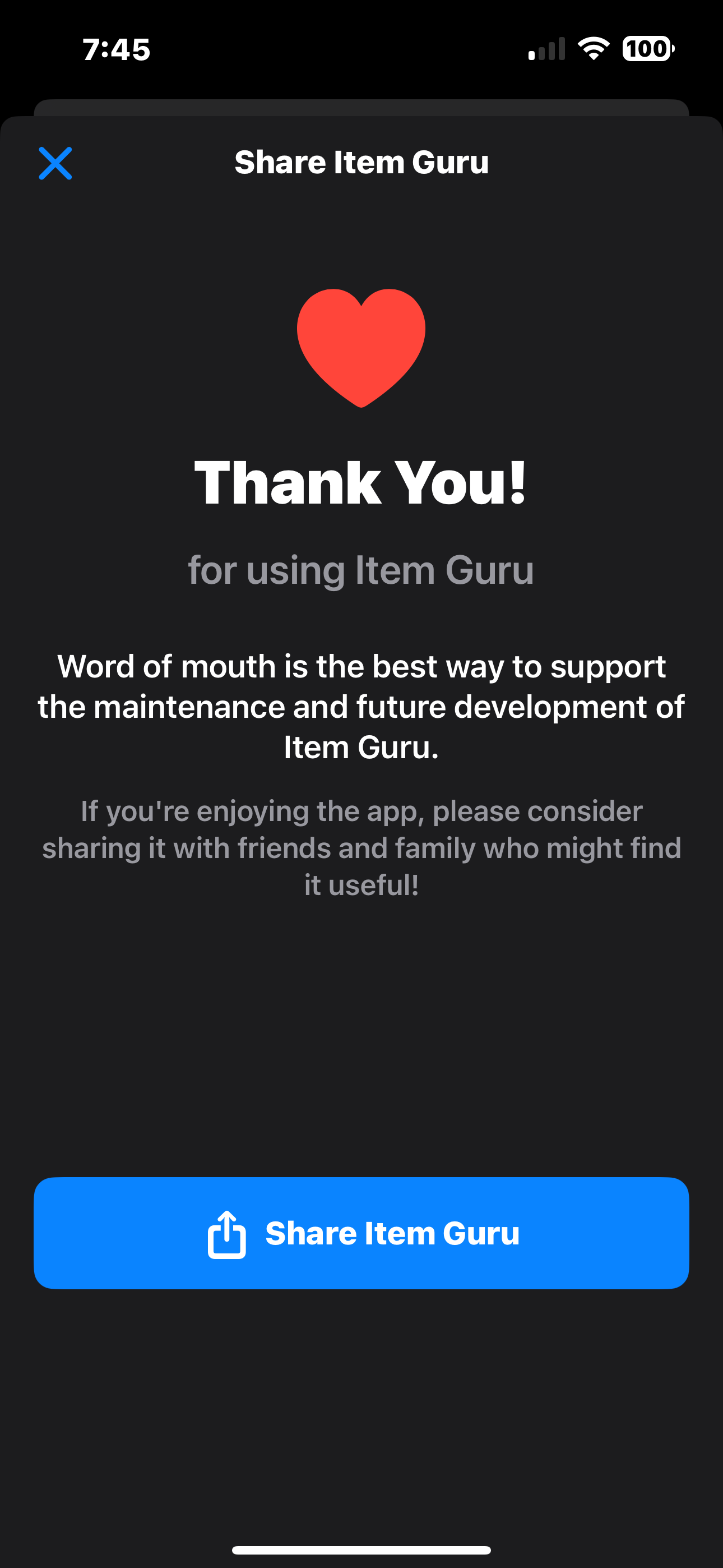 Item Guru Screenshot - Custom Fields